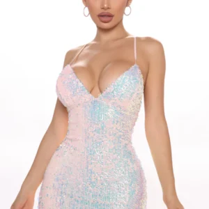 Keep Your Shine Sequin Mini Dress - Blush