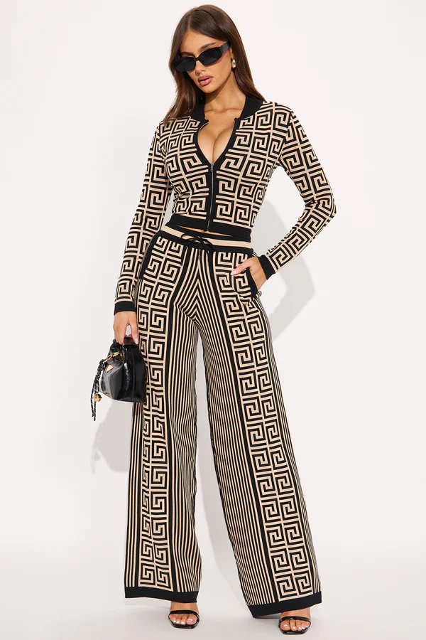 Stay Pretty Sweater Pant Set - Blackcombo2