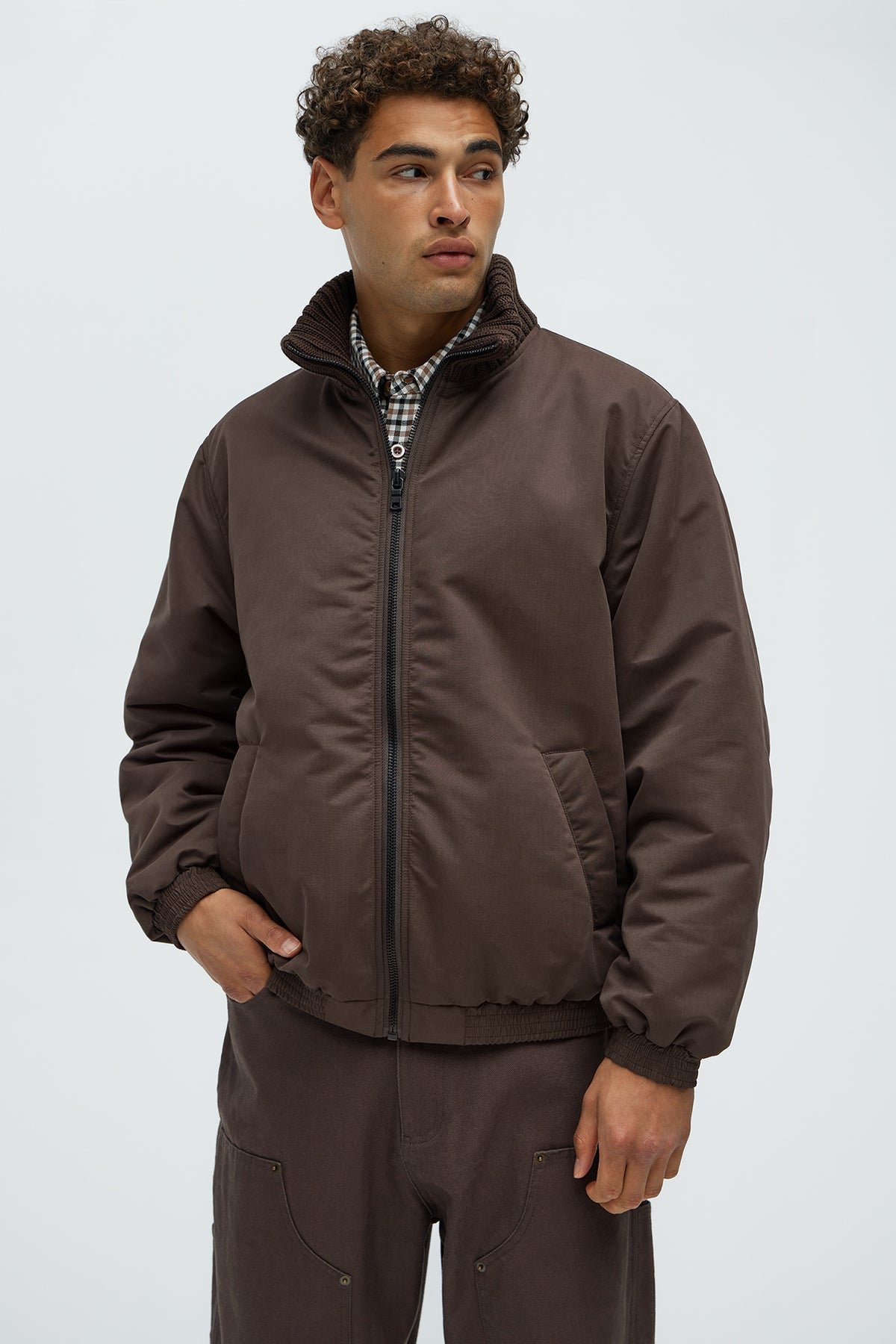 Back To U Bomber Jacket - Brown 1