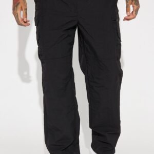 Echo Nylon Straight Cargo Pants Black