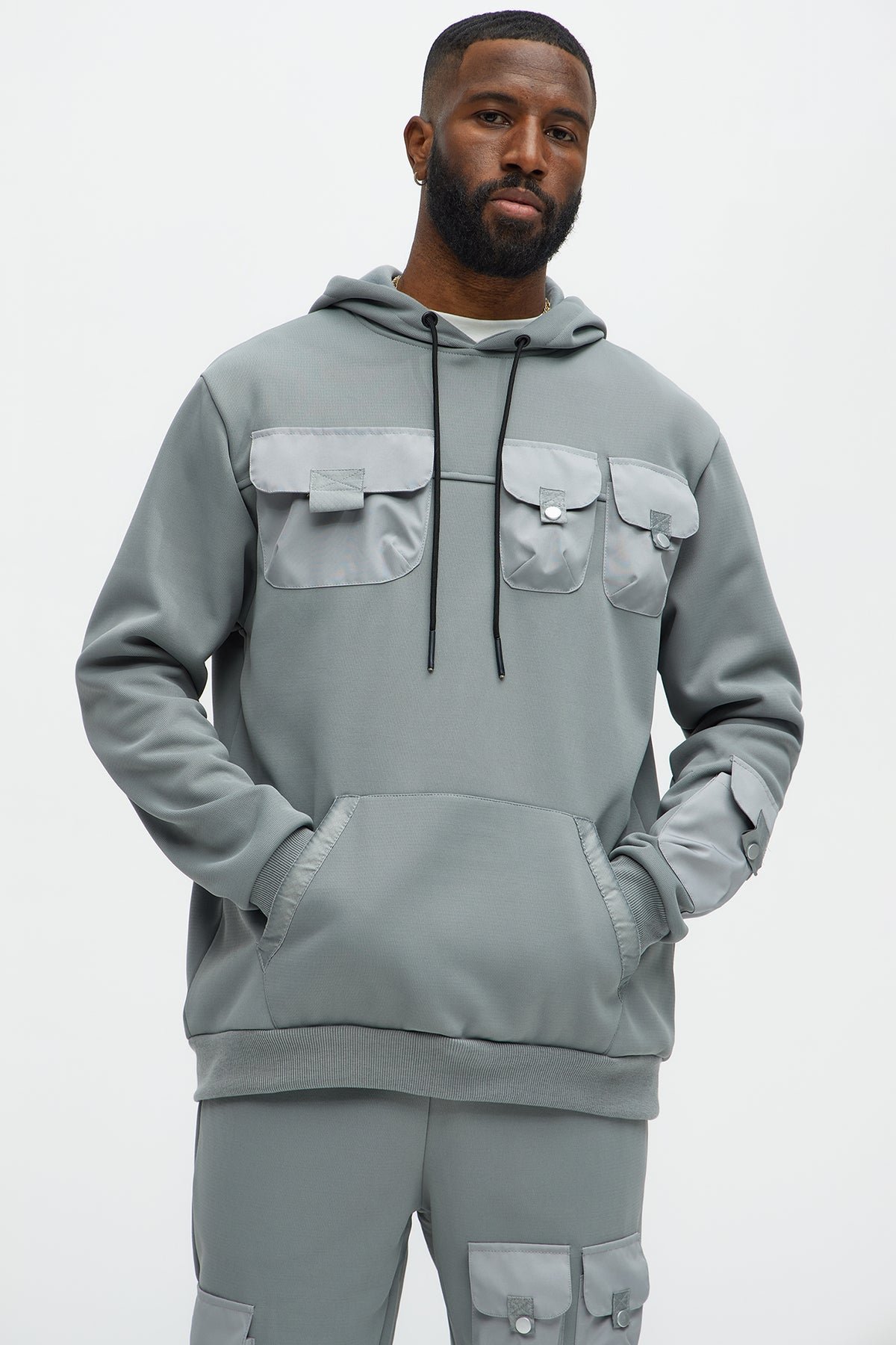 Field Cargo Hoodie - Grey 1